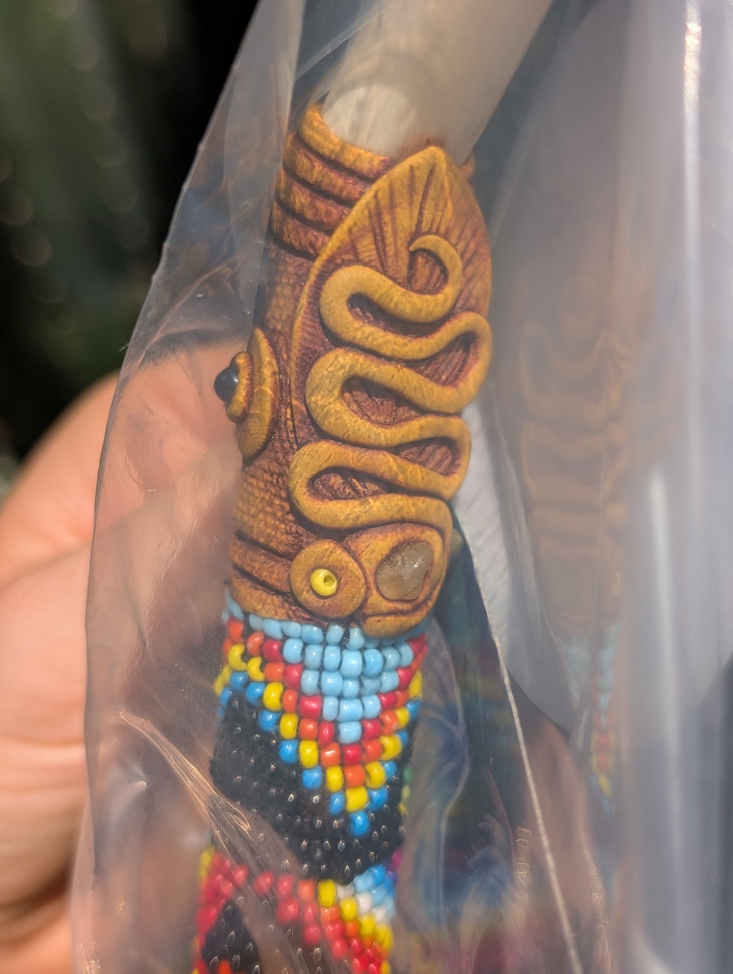 Dragon Shipibo Tepi - Bone