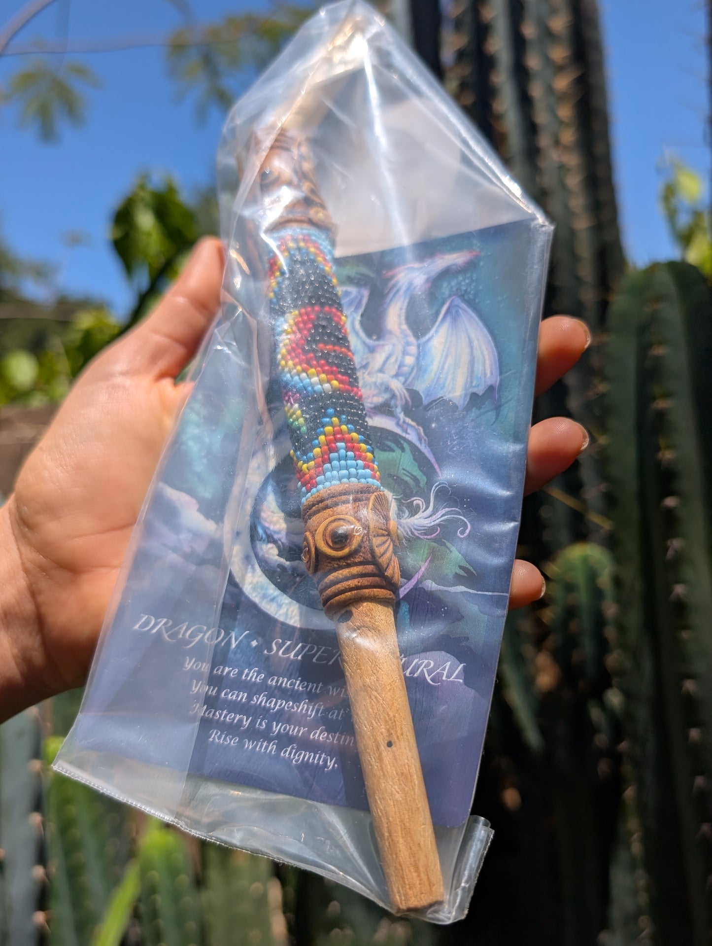 Dragon Shipibo Tepi - Bone