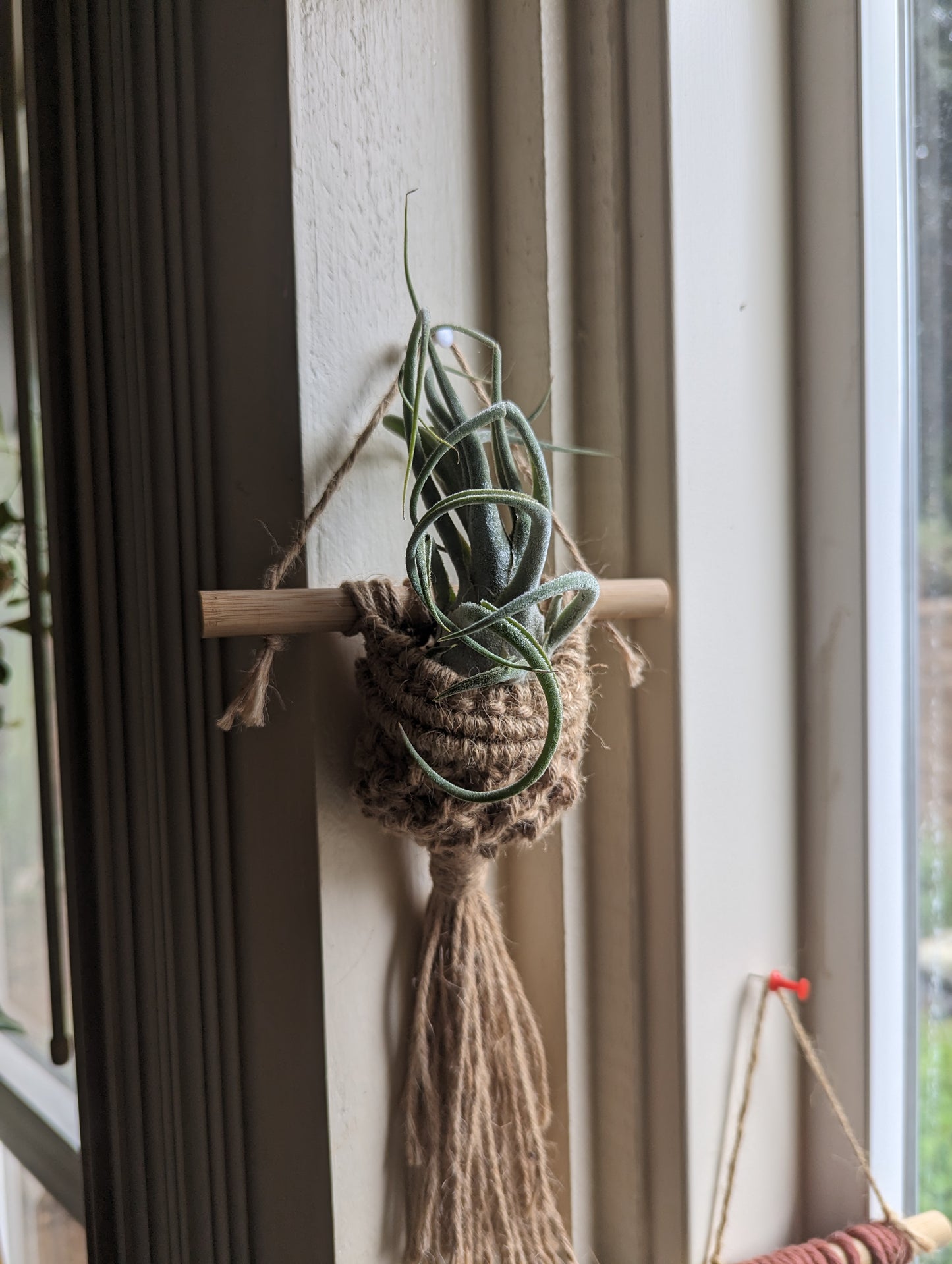 Jute Macrame Hanging Mini Basket