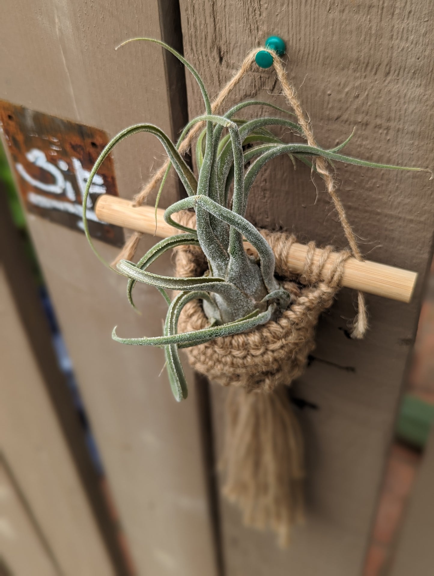 Jute Macrame Hanging Mini Basket