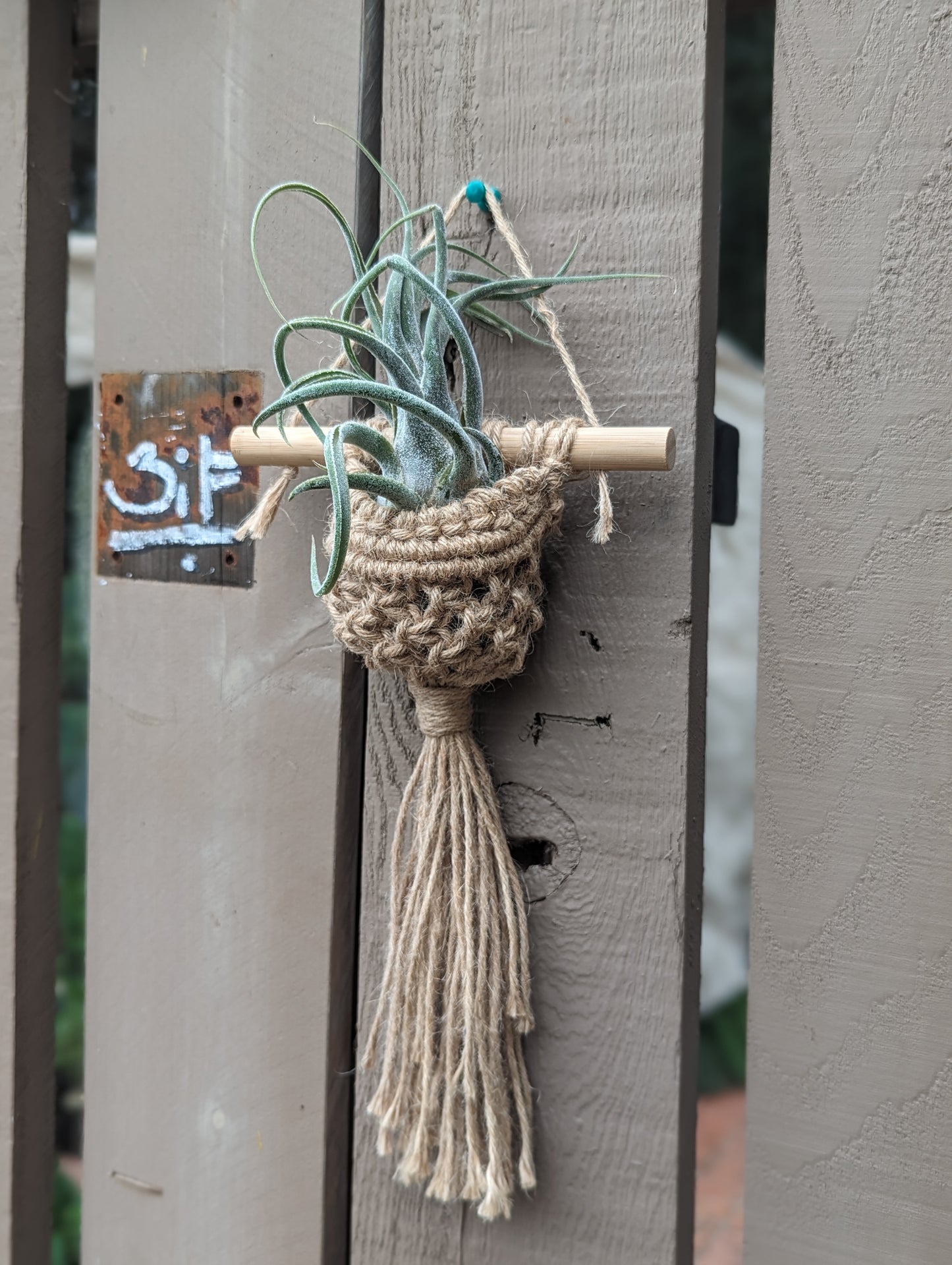 Jute Macrame Hanging Mini Basket